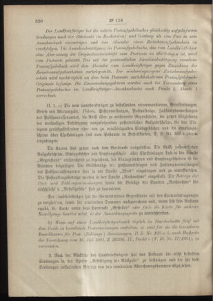 Post- und Telegraphen-Verordnungsblatt für das Verwaltungsgebiet des K.-K. Handelsministeriums 19011120 Seite: 10