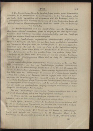 Post- und Telegraphen-Verordnungsblatt für das Verwaltungsgebiet des K.-K. Handelsministeriums 19011120 Seite: 9