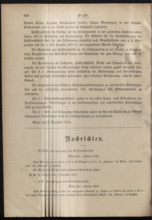 Post- und Telegraphen-Verordnungsblatt für das Verwaltungsgebiet des K.-K. Handelsministeriums 19011212 Seite: 2