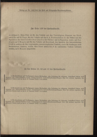 Post- und Telegraphen-Verordnungsblatt für das Verwaltungsgebiet des K.-K. Handelsministeriums 19011212 Seite: 31