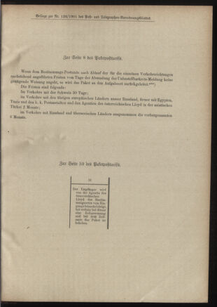 Post- und Telegraphen-Verordnungsblatt für das Verwaltungsgebiet des K.-K. Handelsministeriums 19011212 Seite: 43