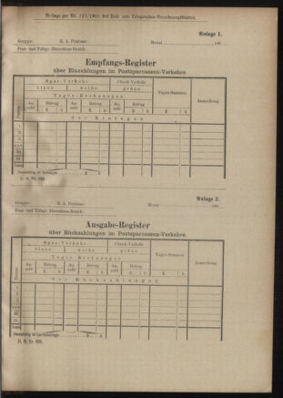 Post- und Telegraphen-Verordnungsblatt für das Verwaltungsgebiet des K.-K. Handelsministeriums 19011213 Seite: 5