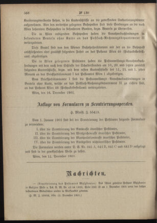 Post- und Telegraphen-Verordnungsblatt für das Verwaltungsgebiet des K.-K. Handelsministeriums 19011218 Seite: 2