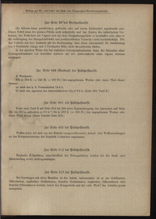 Post- und Telegraphen-Verordnungsblatt für das Verwaltungsgebiet des K.-K. Handelsministeriums 19011221 Seite: 5