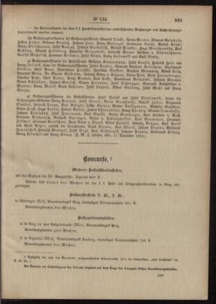 Post- und Telegraphen-Verordnungsblatt für das Verwaltungsgebiet des K.-K. Handelsministeriums 19011230 Seite: 3