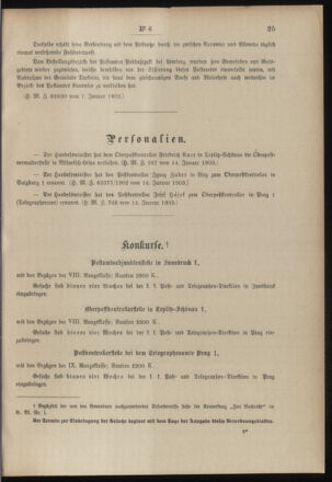 Post- und Telegraphen-Verordnungsblatt für das Verwaltungsgebiet des K.-K. Handelsministeriums 19030122 Seite: 7