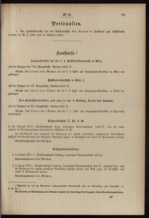 Post- und Telegraphen-Verordnungsblatt für das Verwaltungsgebiet des K.-K. Handelsministeriums 19030224 Seite: 3