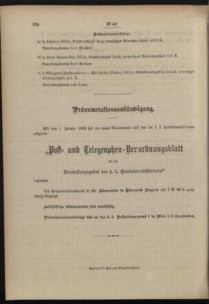 Post- und Telegraphen-Verordnungsblatt für das Verwaltungsgebiet des K.-K. Handelsministeriums 19030409 Seite: 4