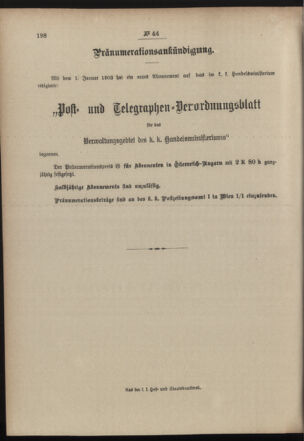 Post- und Telegraphen-Verordnungsblatt für das Verwaltungsgebiet des K.-K. Handelsministeriums 19030422 Seite: 4