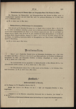 Post- und Telegraphen-Verordnungsblatt für das Verwaltungsgebiet des K.-K. Handelsministeriums 19030516 Seite: 7