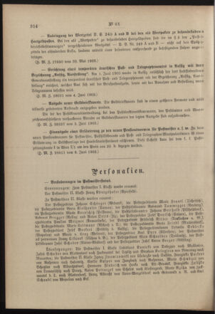 Post- und Telegraphen-Verordnungsblatt für das Verwaltungsgebiet des K.-K. Handelsministeriums 19030608 Seite: 6