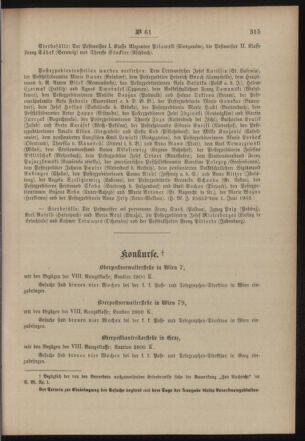 Post- und Telegraphen-Verordnungsblatt für das Verwaltungsgebiet des K.-K. Handelsministeriums 19030608 Seite: 7