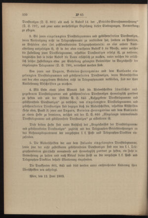 Post- und Telegraphen-Verordnungsblatt für das Verwaltungsgebiet des K.-K. Handelsministeriums 19030620 Seite: 2