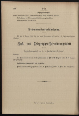 Post- und Telegraphen-Verordnungsblatt für das Verwaltungsgebiet des K.-K. Handelsministeriums 19030706 Seite: 4