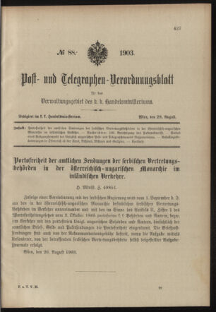 Post- und Telegraphen-Verordnungsblatt für das Verwaltungsgebiet des K.-K. Handelsministeriums