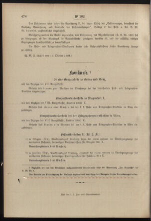 Post- und Telegraphen-Verordnungsblatt für das Verwaltungsgebiet des K.-K. Handelsministeriums 19031016 Seite: 2