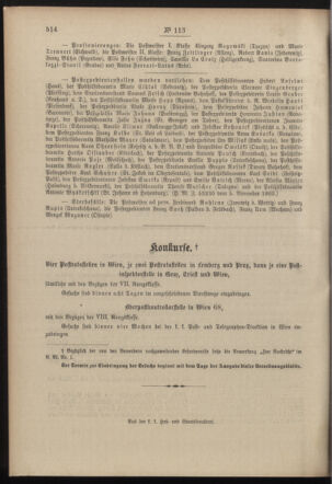 Post- und Telegraphen-Verordnungsblatt für das Verwaltungsgebiet des K.-K. Handelsministeriums 19031113 Seite: 2