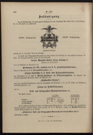 Post- und Telegraphen-Verordnungsblatt für das Verwaltungsgebiet des K.-K. Handelsministeriums 19031202 Seite: 4