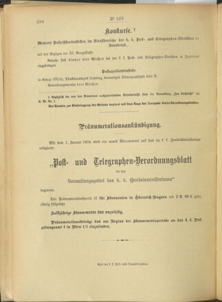 Post- und Telegraphen-Verordnungsblatt für das Verwaltungsgebiet des K.-K. Handelsministeriums 19031206 Seite: 4