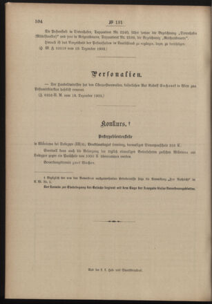 Post- und Telegraphen-Verordnungsblatt für das Verwaltungsgebiet des K.-K. Handelsministeriums 19031224 Seite: 4