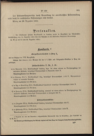 Post- und Telegraphen-Verordnungsblatt für das Verwaltungsgebiet des K.-K. Handelsministeriums 19031230 Seite: 3