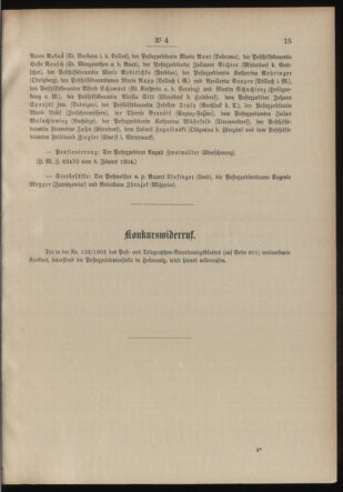 Post- und Telegraphen-Verordnungsblatt für das Verwaltungsgebiet des K.-K. Handelsministeriums 19040115 Seite: 3