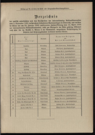 Post- und Telegraphen-Verordnungsblatt für das Verwaltungsgebiet des K.-K. Handelsministeriums 19040120 Seite: 3