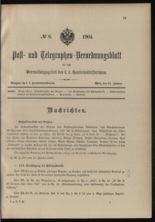 Post- und Telegraphen-Verordnungsblatt für das Verwaltungsgebiet des K.-K. Handelsministeriums