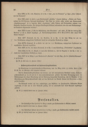 Post- und Telegraphen-Verordnungsblatt für das Verwaltungsgebiet des K.-K. Handelsministeriums 19040121 Seite: 2