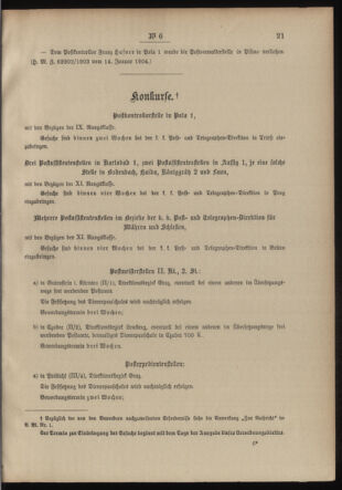 Post- und Telegraphen-Verordnungsblatt für das Verwaltungsgebiet des K.-K. Handelsministeriums 19040121 Seite: 3