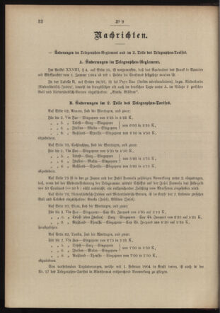 Post- und Telegraphen-Verordnungsblatt für das Verwaltungsgebiet des K.-K. Handelsministeriums 19040130 Seite: 2