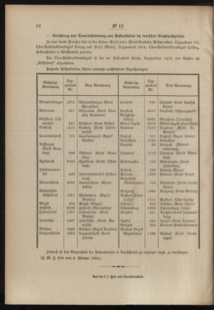 Post- und Telegraphen-Verordnungsblatt für das Verwaltungsgebiet des K.-K. Handelsministeriums 19040212 Seite: 6