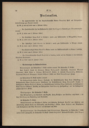 Post- und Telegraphen-Verordnungsblatt für das Verwaltungsgebiet des K.-K. Handelsministeriums 19040213 Seite: 2