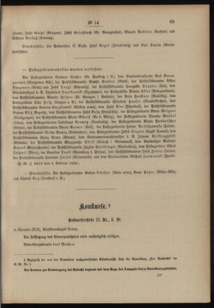 Post- und Telegraphen-Verordnungsblatt für das Verwaltungsgebiet des K.-K. Handelsministeriums 19040213 Seite: 3