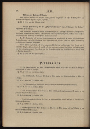 Post- und Telegraphen-Verordnungsblatt für das Verwaltungsgebiet des K.-K. Handelsministeriums 19040225 Seite: 2