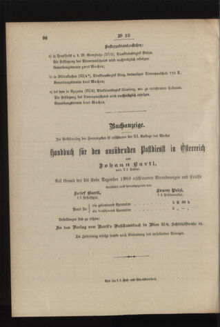 Post- und Telegraphen-Verordnungsblatt für das Verwaltungsgebiet des K.-K. Handelsministeriums 19040310 Seite: 4