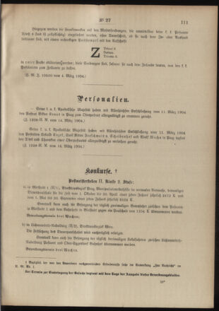 Post- und Telegraphen-Verordnungsblatt für das Verwaltungsgebiet des K.-K. Handelsministeriums 19040319 Seite: 3