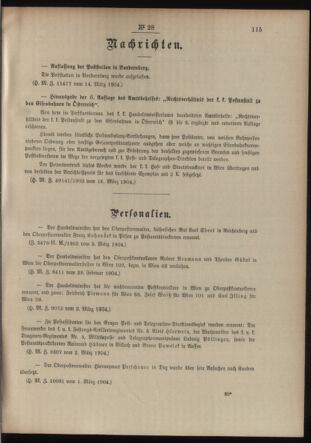 Post- und Telegraphen-Verordnungsblatt für das Verwaltungsgebiet des K.-K. Handelsministeriums 19040323 Seite: 3