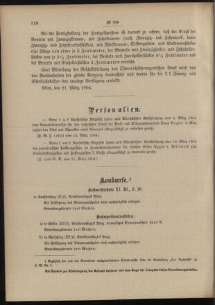 Post- und Telegraphen-Verordnungsblatt für das Verwaltungsgebiet des K.-K. Handelsministeriums 19040324 Seite: 2