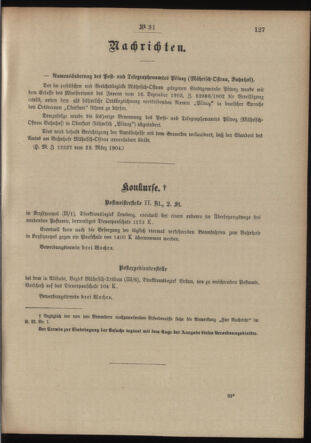 Post- und Telegraphen-Verordnungsblatt für das Verwaltungsgebiet des K.-K. Handelsministeriums 19040328 Seite: 3