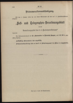 Post- und Telegraphen-Verordnungsblatt für das Verwaltungsgebiet des K.-K. Handelsministeriums 19040409 Seite: 8