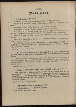 Post- und Telegraphen-Verordnungsblatt für das Verwaltungsgebiet des K.-K. Handelsministeriums 19040418 Seite: 2