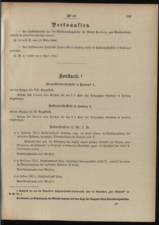 Post- und Telegraphen-Verordnungsblatt für das Verwaltungsgebiet des K.-K. Handelsministeriums 19040418 Seite: 3