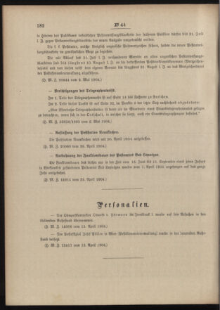 Post- und Telegraphen-Verordnungsblatt für das Verwaltungsgebiet des K.-K. Handelsministeriums 19040505 Seite: 2