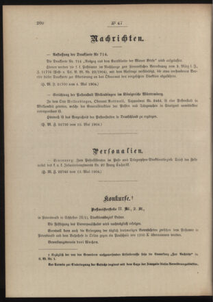 Post- und Telegraphen-Verordnungsblatt für das Verwaltungsgebiet des K.-K. Handelsministeriums 19040518 Seite: 2