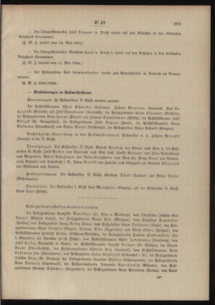 Post- und Telegraphen-Verordnungsblatt für das Verwaltungsgebiet des K.-K. Handelsministeriums 19040528 Seite: 3