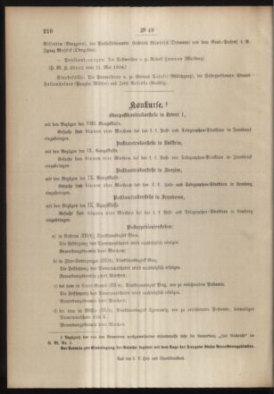 Post- und Telegraphen-Verordnungsblatt für das Verwaltungsgebiet des K.-K. Handelsministeriums 19040528 Seite: 4