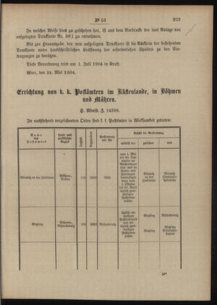 Post- und Telegraphen-Verordnungsblatt für das Verwaltungsgebiet des K.-K. Handelsministeriums 19040608 Seite: 3