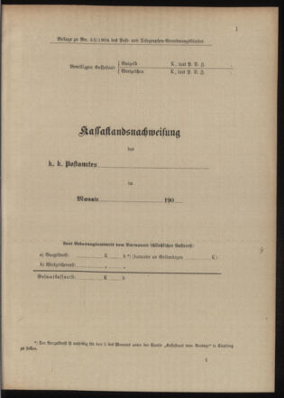 Post- und Telegraphen-Verordnungsblatt für das Verwaltungsgebiet des K.-K. Handelsministeriums 19040608 Seite: 7