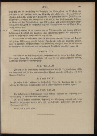 Post- und Telegraphen-Verordnungsblatt für das Verwaltungsgebiet des K.-K. Handelsministeriums 19040609 Seite: 7